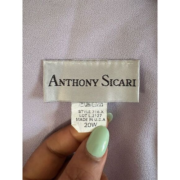 Jessica McClintock Women's Plus Size 20 Purple Embroidered Jacket/skirt - Picture 11 of 15